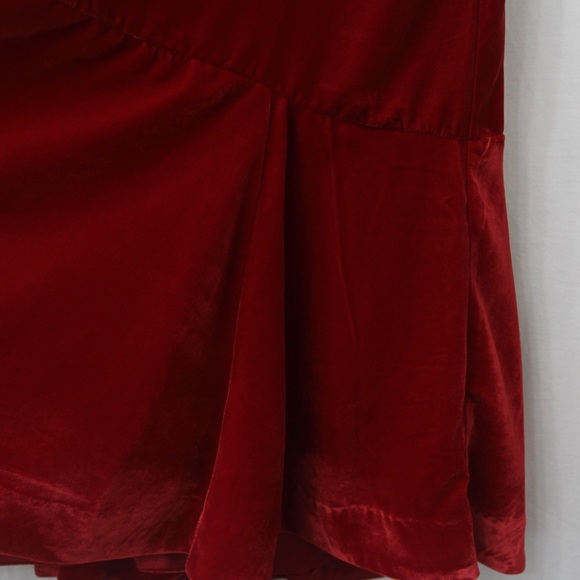 NWT Free People Soft Focus Red Velvet Mini Dress S - Picture 8 of 8